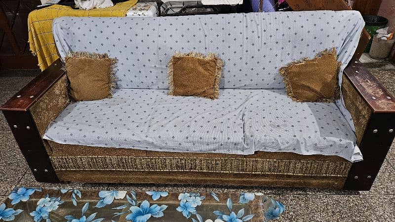 sofa set 6 seater good condition 1