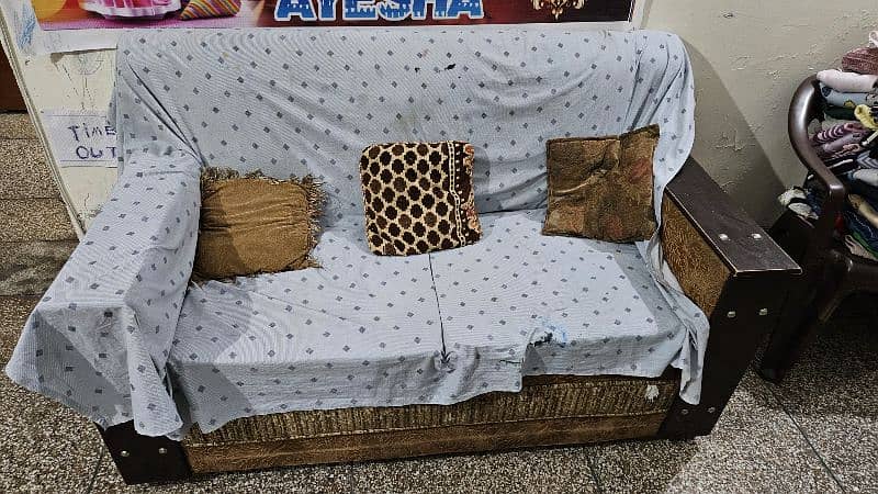 sofa set 6 seater good condition 2