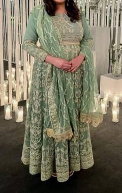 embroidered gharara with blouse and dupatta