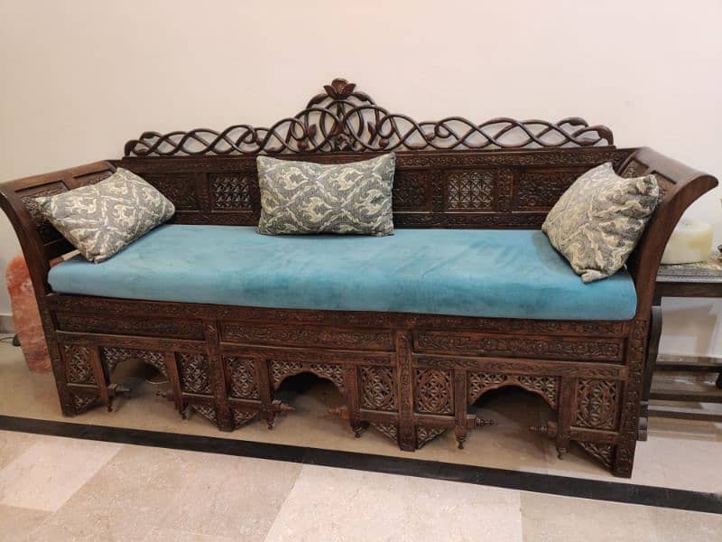 Chinioti solid shesham wood sofa set 1