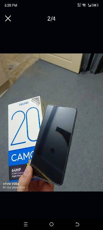 Tecno camon 20 256/8+8 ram 1