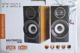 Multimedia Boofer Speakers with USB port Available with Delivery