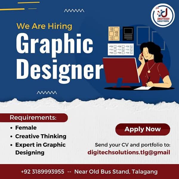 we are hiring female graphic designer 0