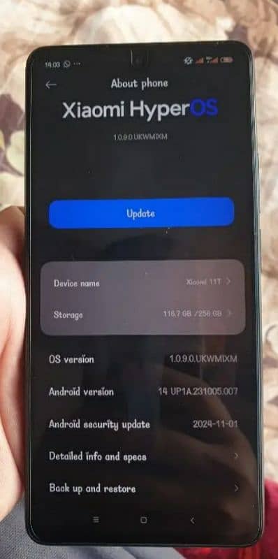 MI 11T 5G (8+4GB), 256 GB 8