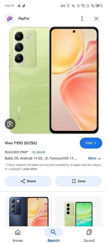 VIVO Y100 PIN PACK 8/256 3