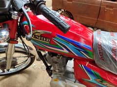 all okay bike red colour bike 2023 model Karachi number