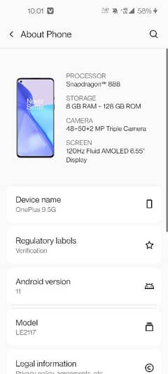 One plus 9 full blue fresh peace 10//10 condition 8+128gb