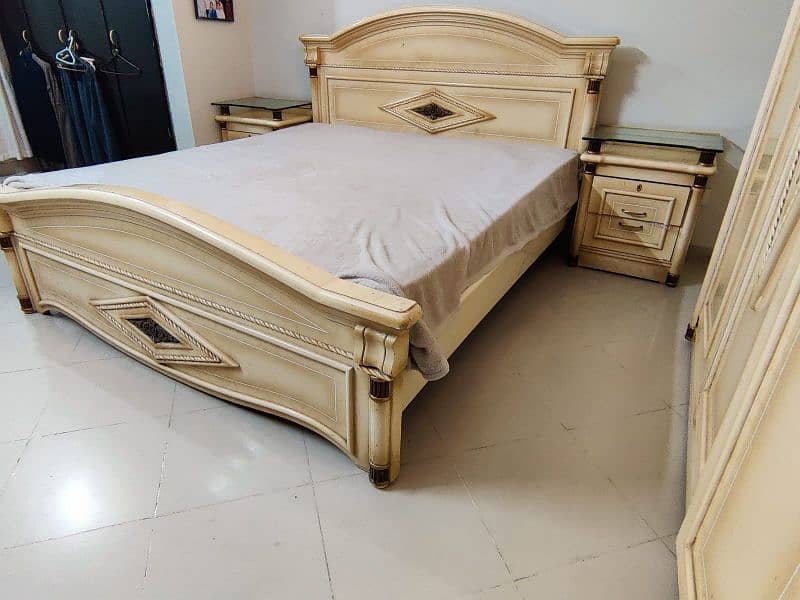 Pure Lasani wood bed with mattress 2