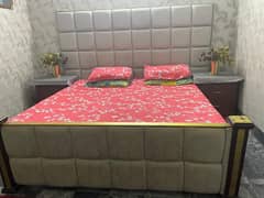 King Size Poshish Bed with 2 Side Tables