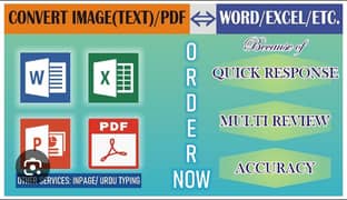 typing work excel and word