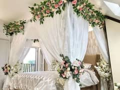 we decore whole wedding events with fresh and artificial flowers.