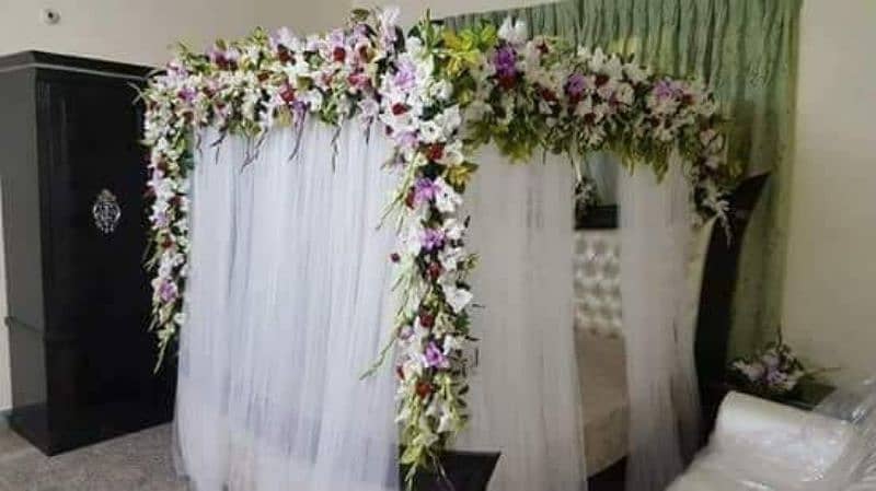 we decore whole wedding events with fresh and artificial flowers. 3