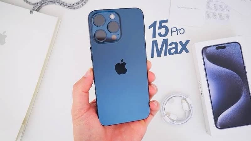 iphone 15 pro max blue titanium 256 gb 3