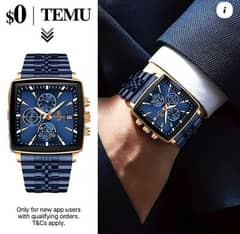 Men Waterproof Date Detail Quartz