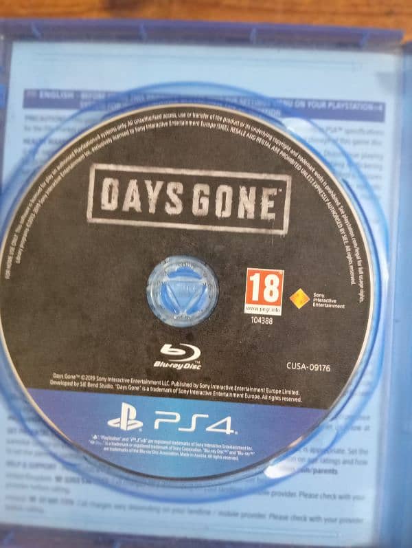 Days gone ps4 CD 2