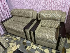 3 2 1 sofa set with beautiful glass table