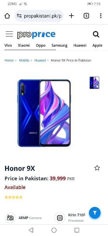 Honor 9x 10 by 10 condition 7