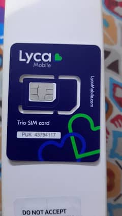 USA LYCA SIM physical