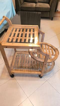 Wooden Serving Trolley