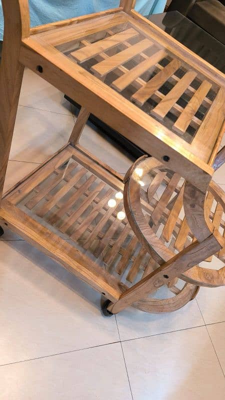 Wooden Serving Trolley 2