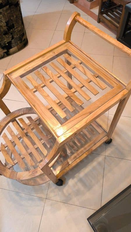 Wooden Serving Trolley 4