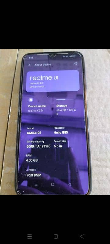 realme C25s condition 10×10 5