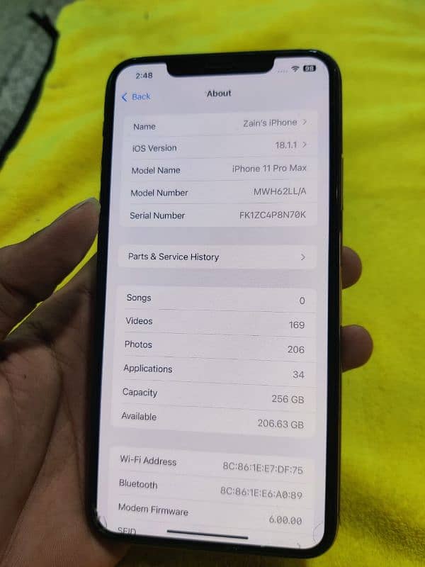 iPhone 11 Pro Max PTA Approved  256 GB 1