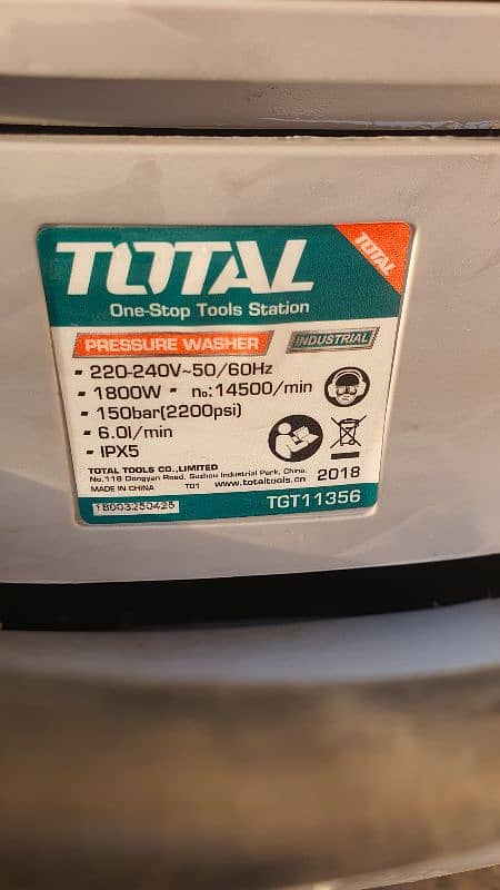 Total pressure washer 150 Bar 1800Watts Powerful 2