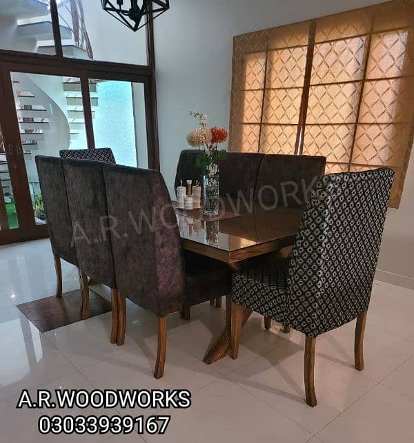 DINING TABLE DINING CHAIRS SET 6 SEATER SET 4