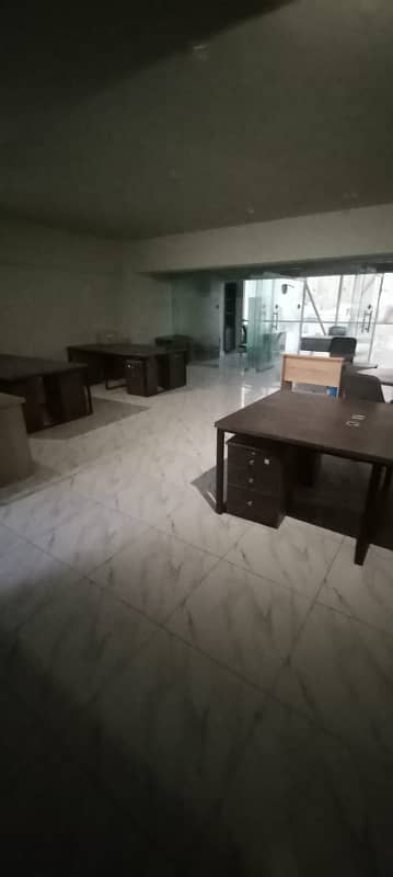 Dha Ph 7 | Khe Ittehad & Jami Street 11 | 1500 Sqft Fully Furnished Office Floor | Executive Glass Chambers | Attach Bath | Kitchen | Basement Car Parking | Maintained By Real Estate Management | Reasonable Rent | 7