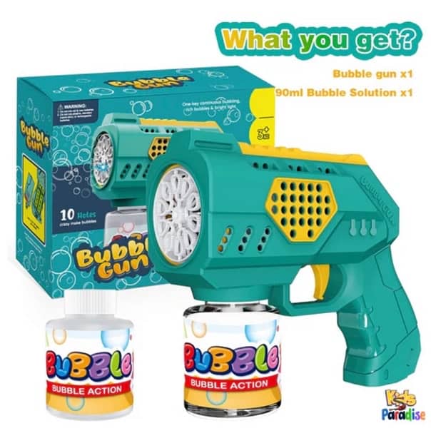 10 Holes Flashing Bubble Gun 0