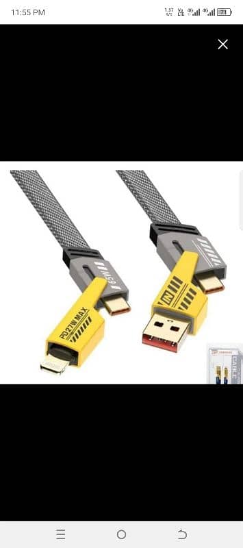 4 in 1 65w fast charge cable stock available 1