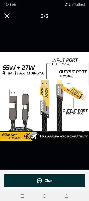 original stock available 4 in 1 cable original stock available 0