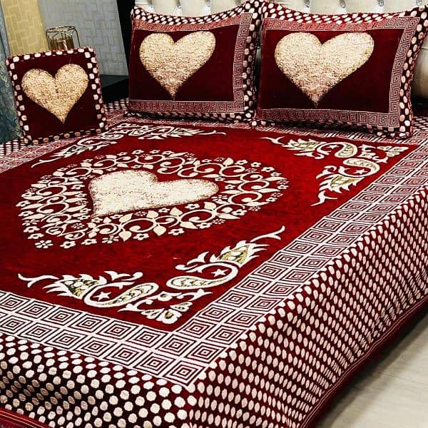 Luxury Velvet 4pcs bed sheets 4