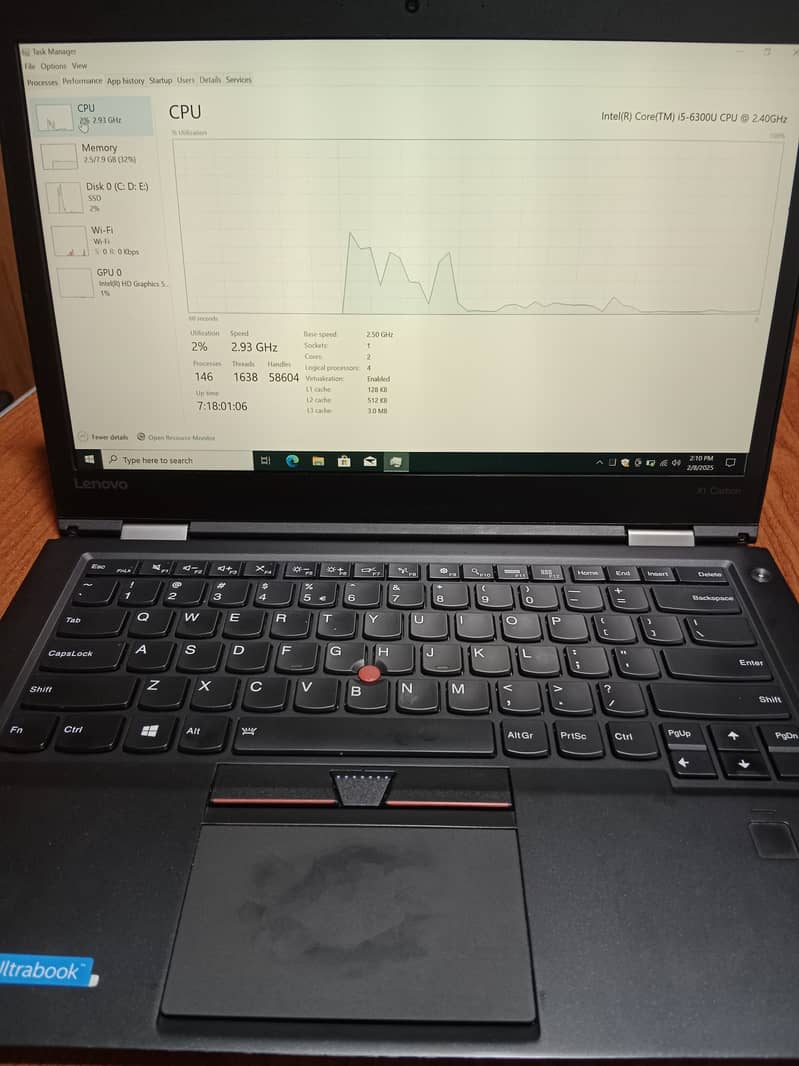 Lenovo ThinkPad X1 Carbon Gen 4 | Core i5 6th Gen | 8GB RAM | 256GB 6