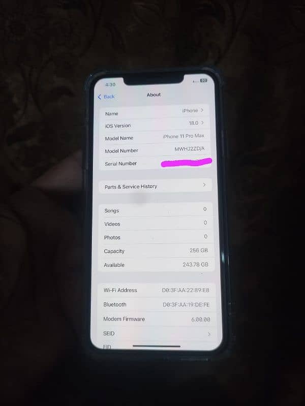 I Phone 11 Pro max Factory Unlock 256Gb 4