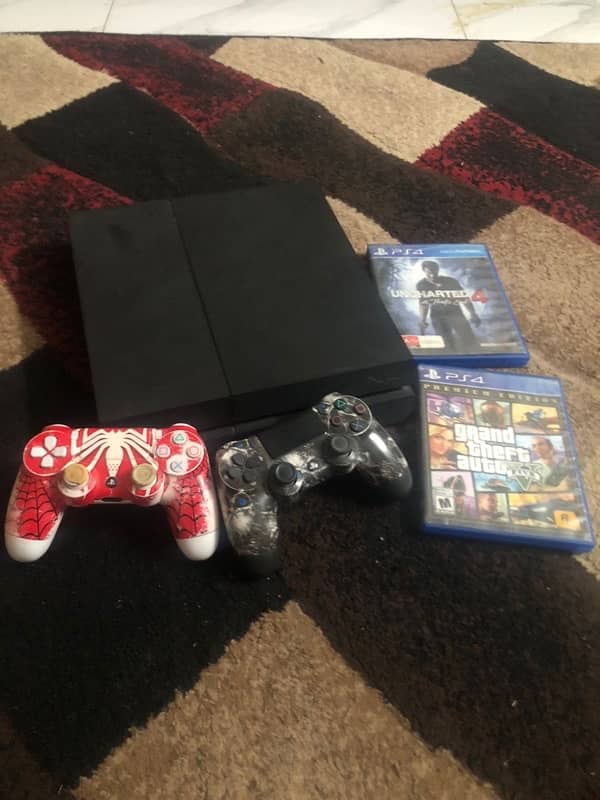 Ps4 1200 series with 2 controller and games 3