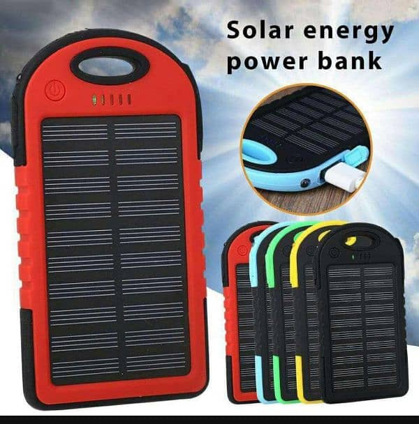 10000mha solar power bank black (new) 2