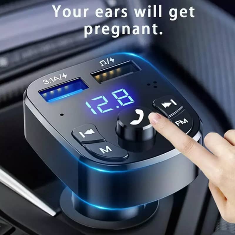 FM Bluetooth Transmitter for Car, Wireless Bluetooth Rudio Aux Adapter 0