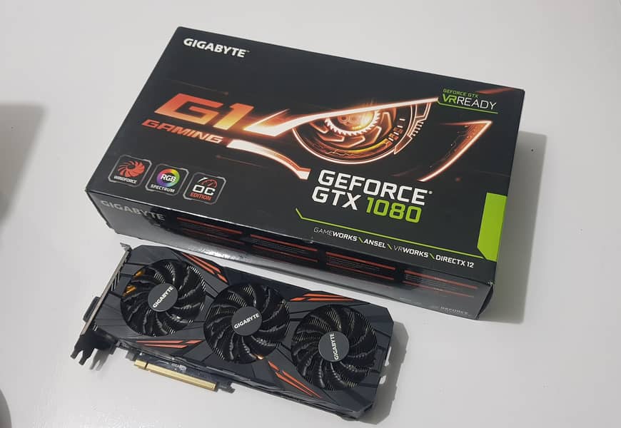 Gigabyte GTX 1080 8GB 256Bit Graphics Card 10/10 Condition 0