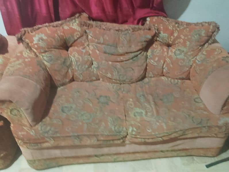 used but original wooden sofa 1