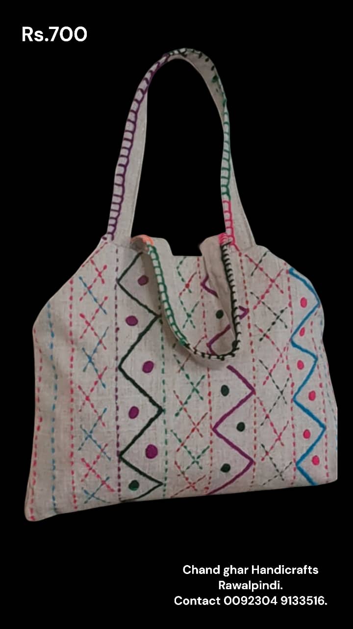 It's special embroidered bag made of jute fabric. 3