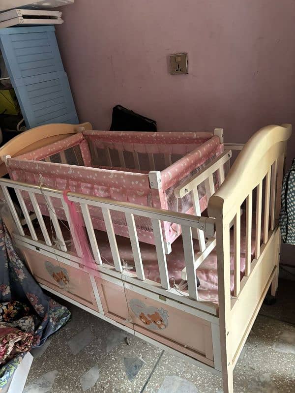 baby cot with all set nd mattress 1