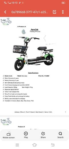 Electric Bike/Ecofy