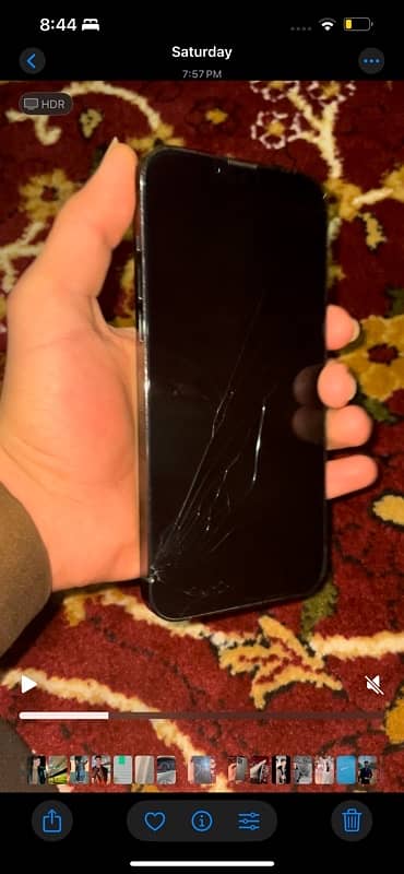 iPhone 13 Pro Max jv 10 by 10 bus glass damage ha 128 gb berry 87 0