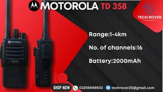 Walkie Talkie | Motorola TD 358 | Wireless | Two Way Radio | wireless