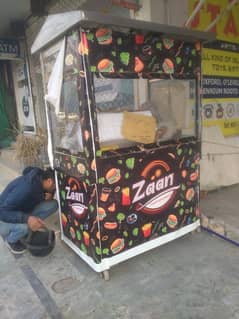 burger shwarma counter with accessories