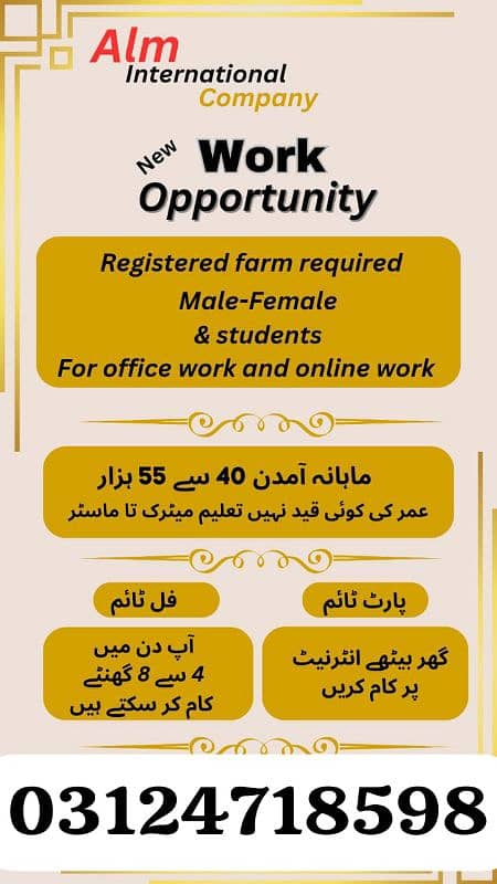 Online Part time job available 0