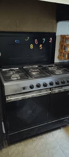 large size 5 burner cooking range