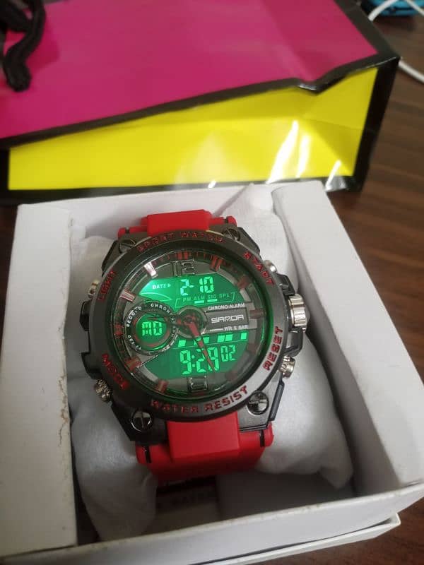 SANDA 6092 Digital Quartz Analog Dual Watch 0